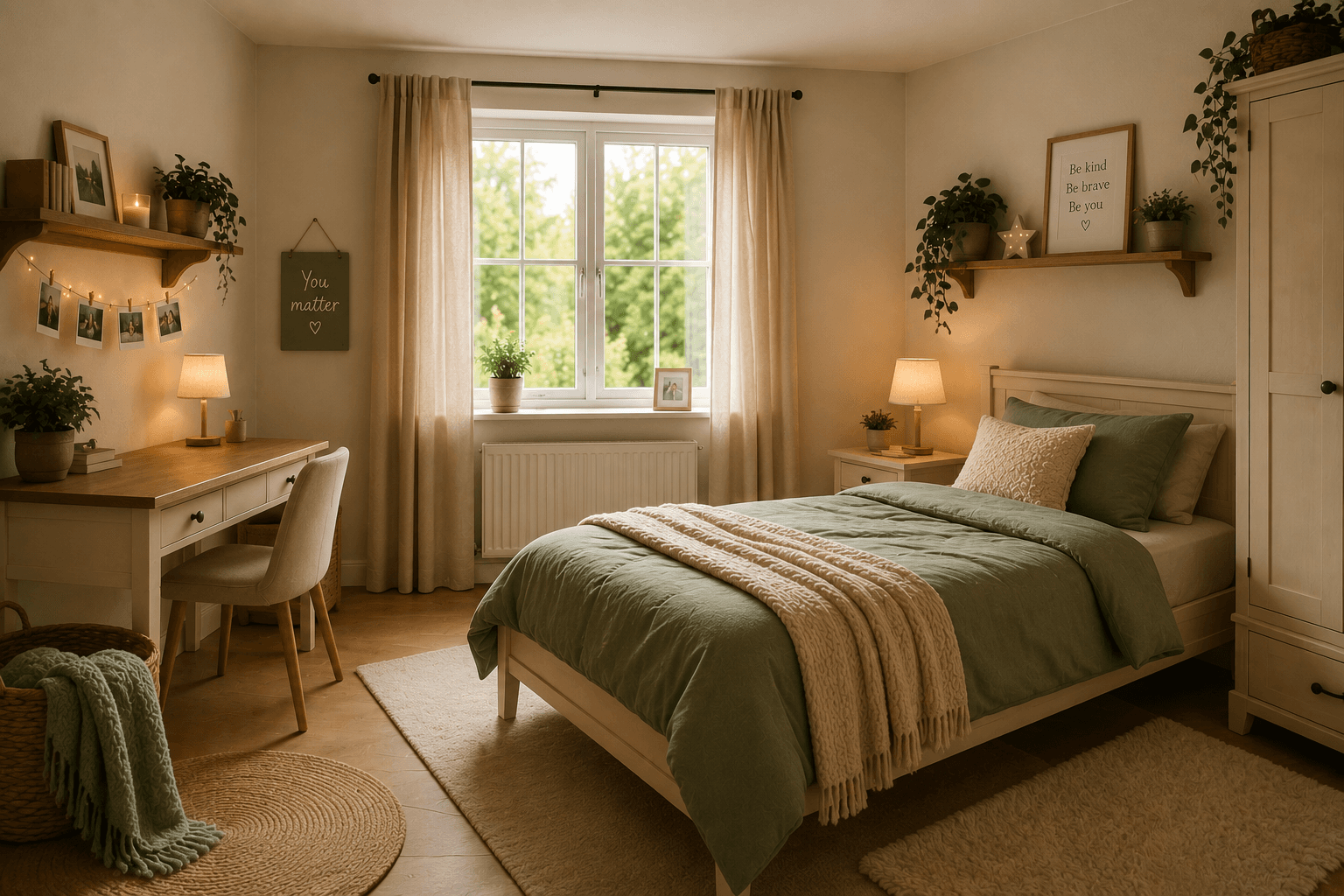 An illustrative personalised bedroom